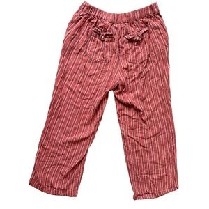 Maurice’s Linen striped rust colored trousers size medium